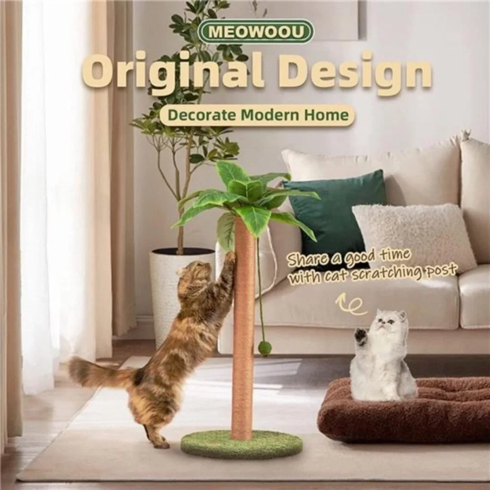 Cat Scratching Post 33 inch Tall Scratching Post with Sisal Rope Cat Scratcher